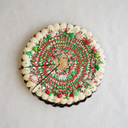 Sliced Christmas Sugar Cookie Cake by Cades Cakes